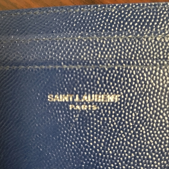 YSL Saint Laurent Paris Card Holder Navy NEW 100% Authentic - Picture 3 of 5